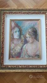 dipinto ballerine olio tela