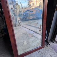 Specchio antico con vetro originale a mercurio