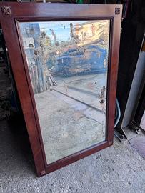 Specchio antico con vetro originale a mercurio