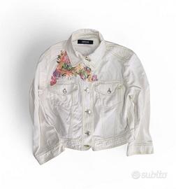 Giacca Versace JC denim donna con fregi