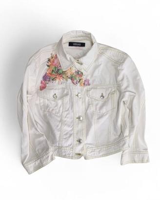 Giacca Versace JC denim donna con fregi