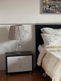 Coppia di lampade da comodino IKEA in vetro