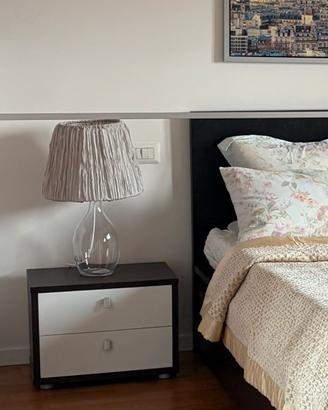 Coppia di lampade da comodino IKEA in vetro