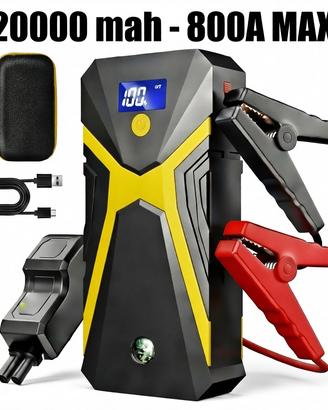 Booster Moto e Auto 800A 20000mAh USB Jump Starter