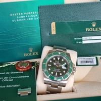 ROLEX SUBMARINER 116610LV HULK 2015 COMPLETO 