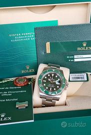 ROLEX SUBMARINER 116610LV HULK 2015 COMPLETO 