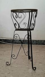 PORTAVASO -  FIORIERA IN FERRO BATTUTO VINTAGE