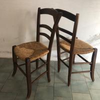 2 Sedie legno rustiche