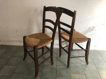 2 Sedie legno rustiche