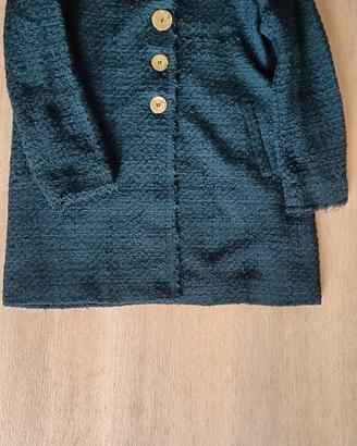 Giacca lunga donna Zara nera taglia XL 