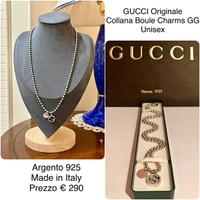 GUCCI* Collana Boule Charms GG unisex Originale