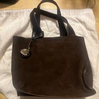 Borsa pochette Furla marrone scuro scamosciata