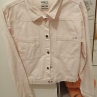 giacca jeans rosa bambina 