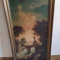 Dipinto d'epoca olio su tela 