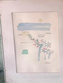 Manlio bacosi acquerello quadro dipinto