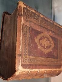 Grande Bibbia vittoriana antica 1800 