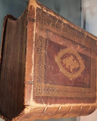 Grande Bibbia vittoriana antica 1800 