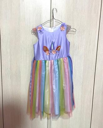 Vestito di carnevale da principessa unicorno
