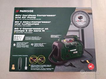 Compressore aria ricaricabile 20V Parkside 2 in 1