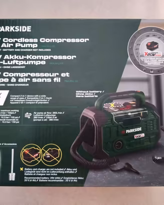 Compressore aria ricaricabile 20V Parkside 2 in 1