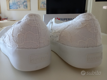 Superga alte outlet pizzo