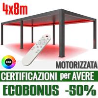 Pergole bioclimatiche 8x4 m certificate ecobonus