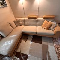 Divano angolare con penisola staccabile