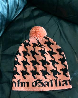John Galliano Cappello berretto con ponpon lana