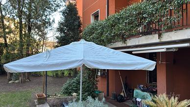 Ombrellone da giardino 3 x 2 metri bianco