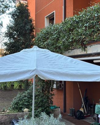 Ombrellone da giardino 3 x 2 metri bianco