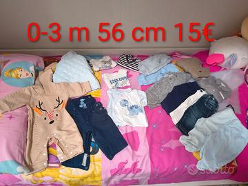 Abbigliamento Bimbo Autunno Inverno 1-3 mesi 56 cm
