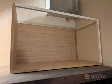 3x Shelf storage Ikea PS2014, bamboo&White