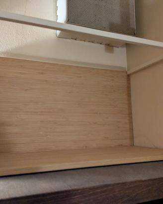 3x Shelf storage Ikea PS2014, bamboo&White