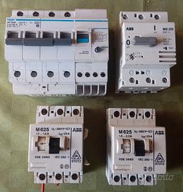 Lotto 4 frutti eletrici industriali interruttori 