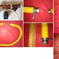 Tubo, regolatore, EV, x gas + raccordi e rubinetti