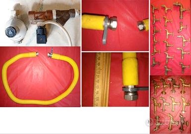Tubo, regolatore, EV, x gas + raccordi e rubinetti