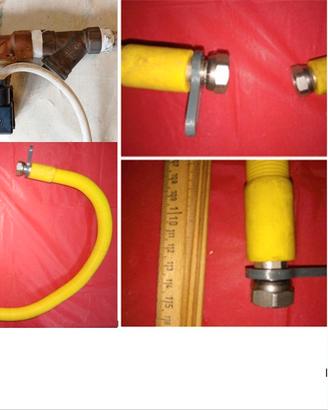 Tubo, regolatore, EV, x gas + raccordi e rubinetti