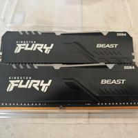 Ram Kingston fury 16gb (2x8gb) ddr4