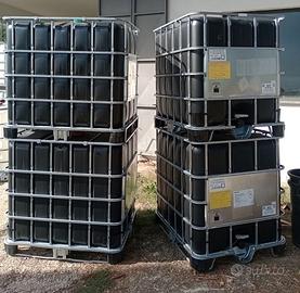 Cisterna botte nera antialga 1000 litri rubinetto