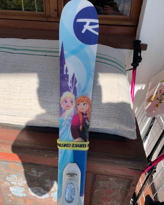 Sci frozen rossignol 122cm con attacchi regolabili