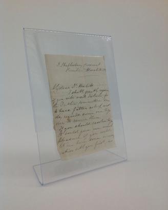 Lettera manoscritto Giacinto Achilli exprete