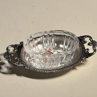 Porta sale vetro vassoietto marchiato Argent 1000
