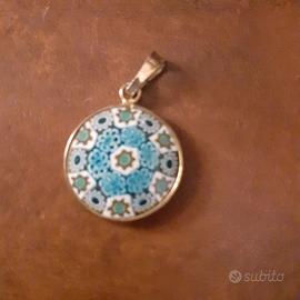 Pendente in vetro di Murano e argento
