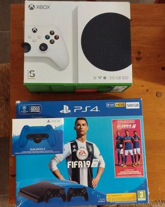 xbox serie S 512gb e PlayStation 4 slim