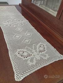 Striscia centrino runner uncinetto vintage 