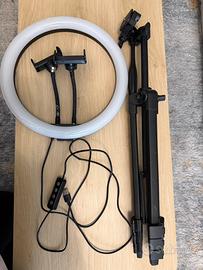 Ring Light LED con doppio supporto