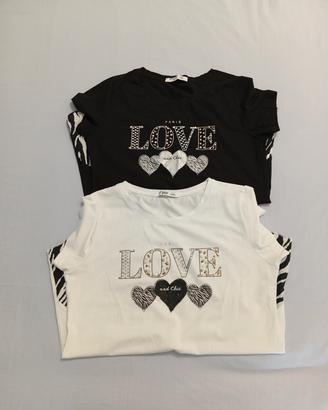 Lotto 2 T-shirt donna taglia L/XL