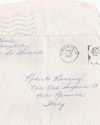 Lettera con busta Noel Redding (bassista J.H.E.)