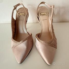 Scarpe cerimonia donna 39 cipria strass