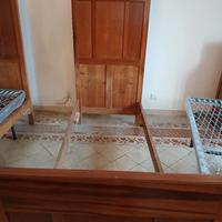 2 letti singolo legno